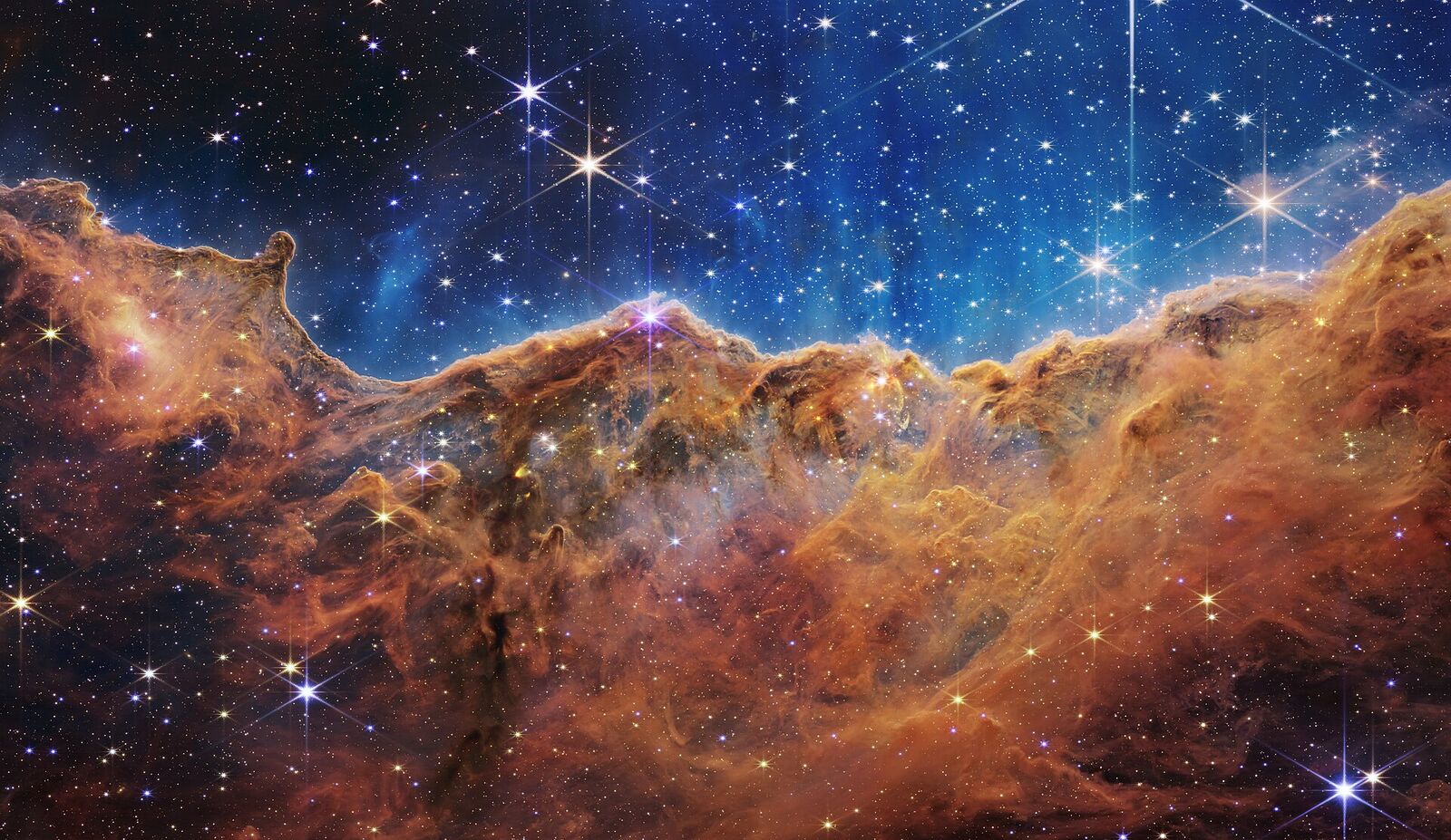 The Cosmic Cliffs of the Carina Nebula, NASA/ESA/CSA James Webb Space Telescope